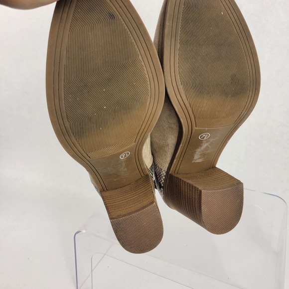 Dolcetta Jordan Womens 7.5 Snakeskin Ankle Boot Casual High Heeled Booties Vegan - Picture 11 of 12